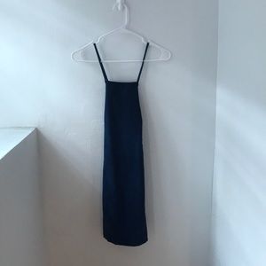Blue backless smock dress